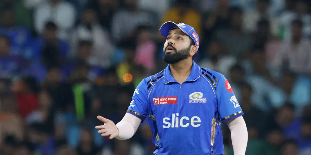 Rohit Sharma in Mumbai IPL dress